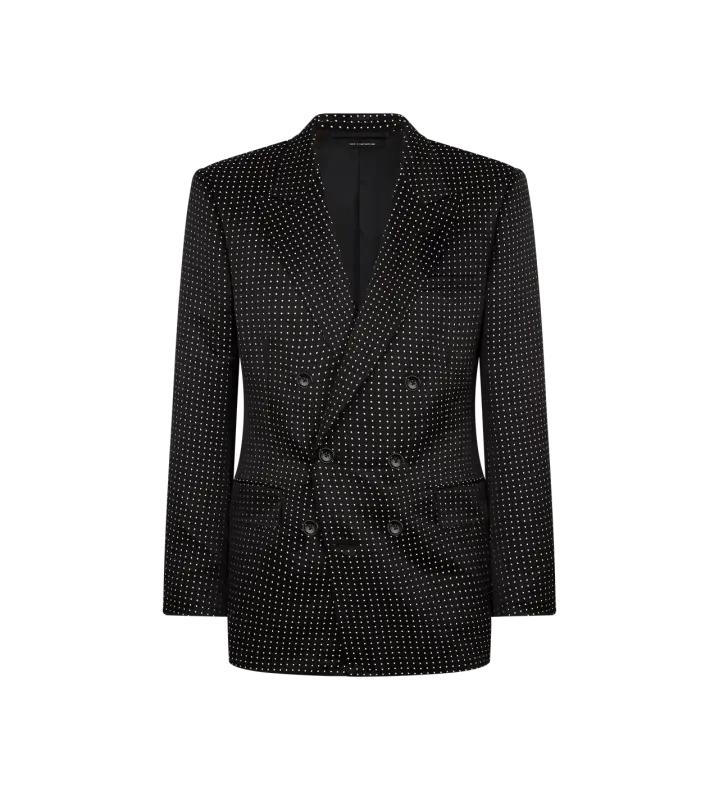 DUCHESSE POLKA DOT JACQUARD JACKET COMBO BLACK & IVORY online